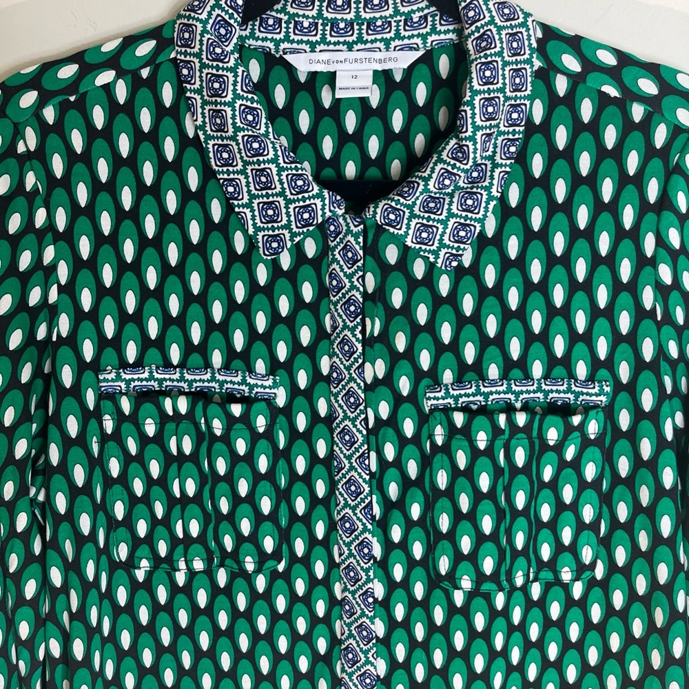 Diane Von Furstenberg Green Midi Dress